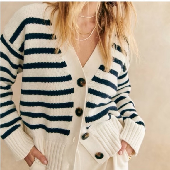 Sezane Striped Wilson Cardigan - Picture 5 of 10